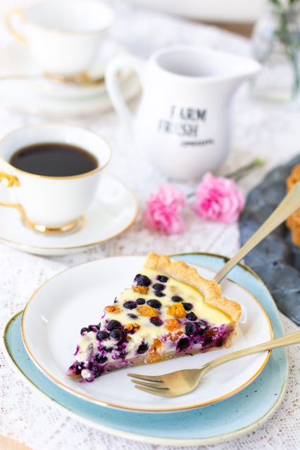 cloudberry blueberry tart