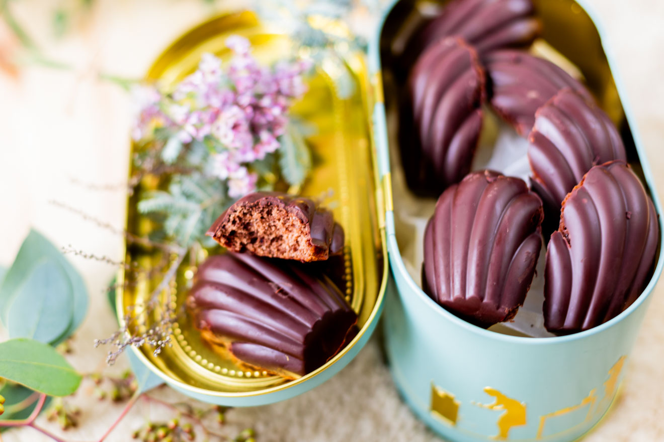Minttusuklaiset madeleinet
