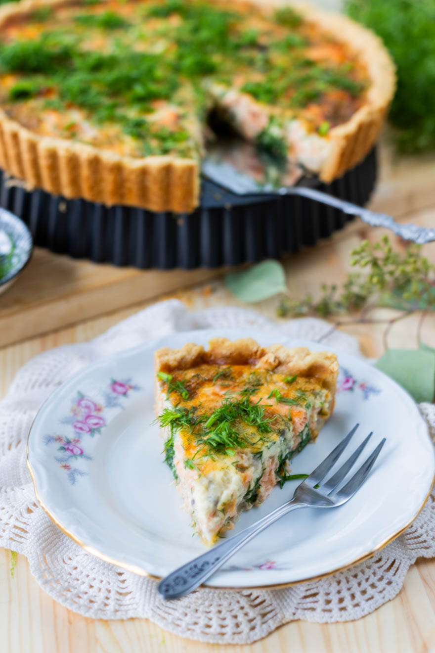 Lohipiirakka savulohesta